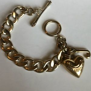 VINTAGE JUICY COUTURE HEART AND ‘J’ CHARM BRACELET